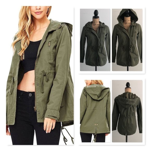 Ambiance Green Utility Cargo Adirondack Jacket Sz S - Picture 2 of 16